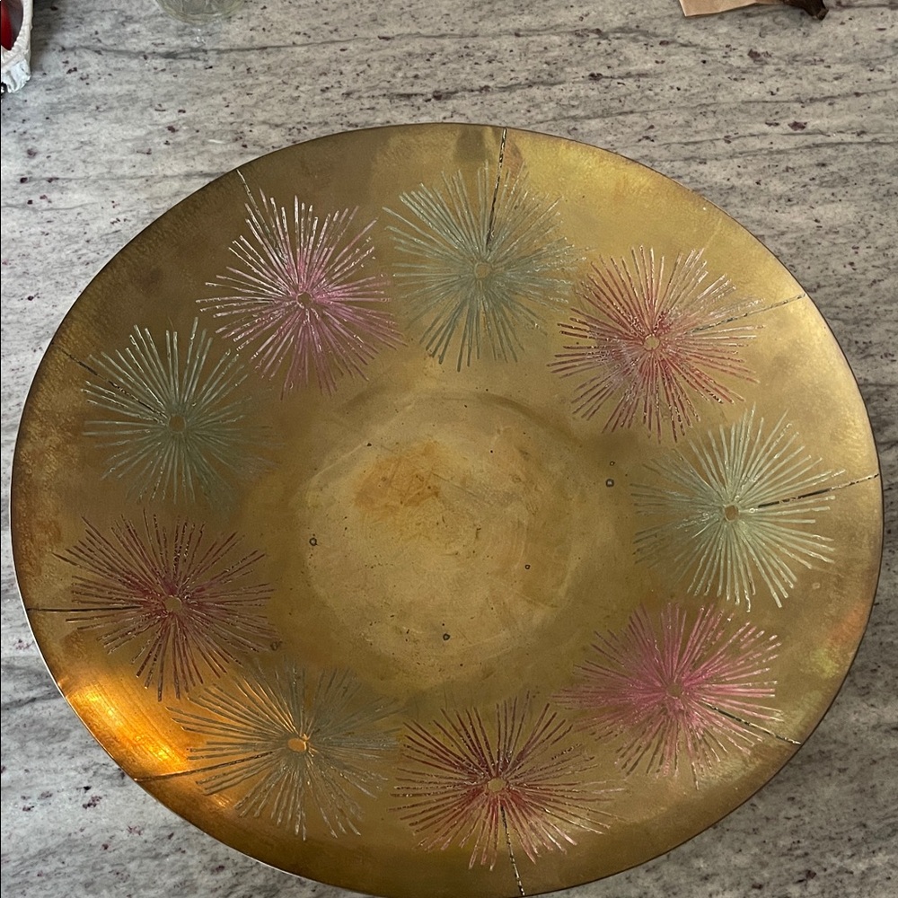 Sarna brass Decorative bowl with Starburst Design
